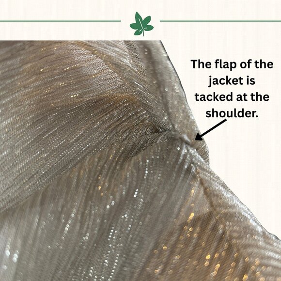 R&M Richards Metallic Champagne Dress & Jacket Set - Size 12 - Picture 6 of 13